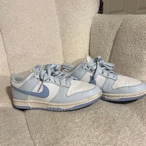 Nike women’s dunks  Light Blue and White Sneakers